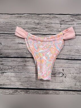 Blackbough Pastel Swirl Low Rise Cheeky Bikini Bottom Size Small